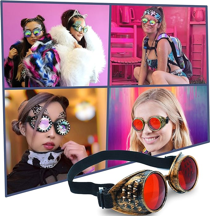 Steampunk Goggles and Kaleidoscope Glasses - SoJourner Bags