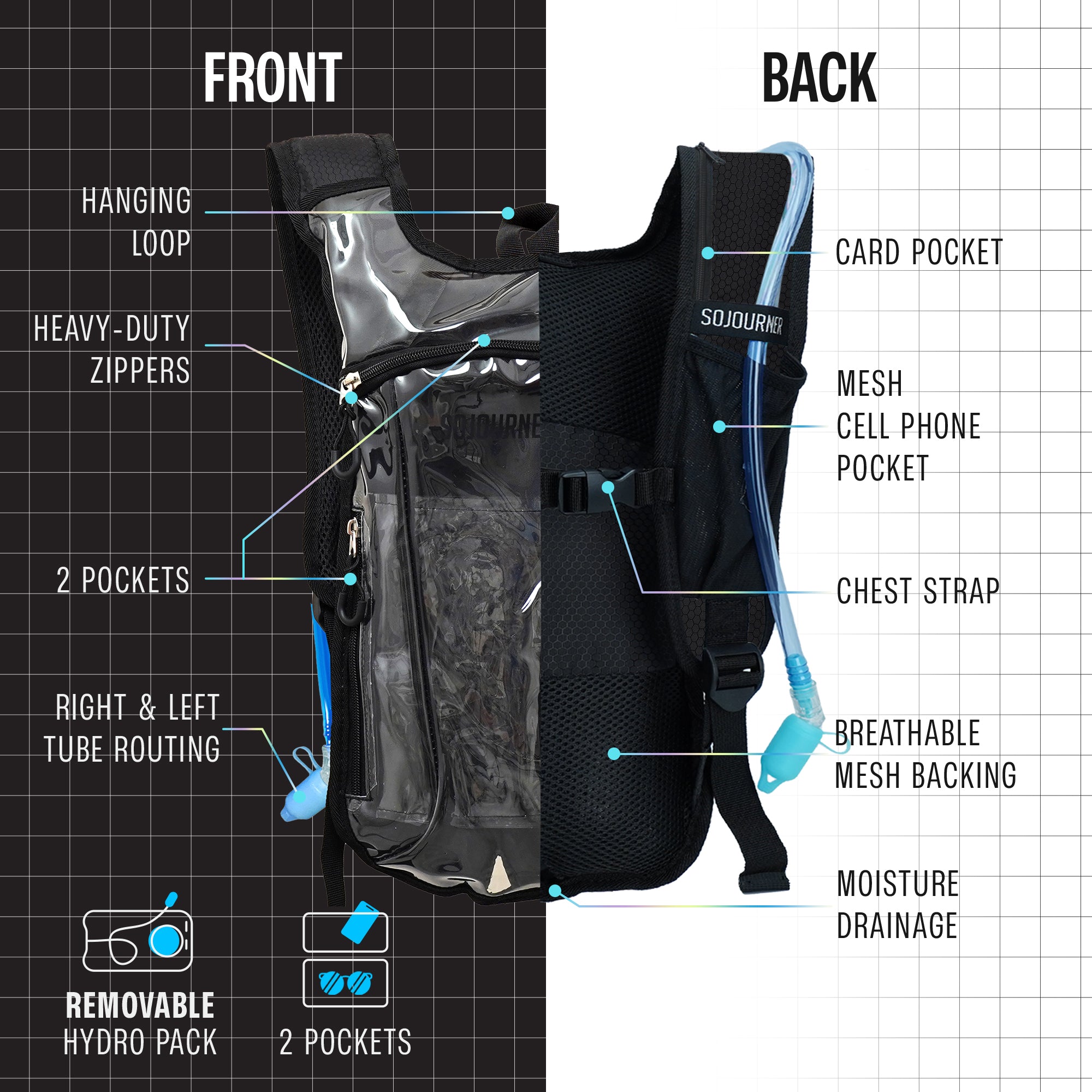 Hydration Pack Backpack (Small) - SoJourner Bags