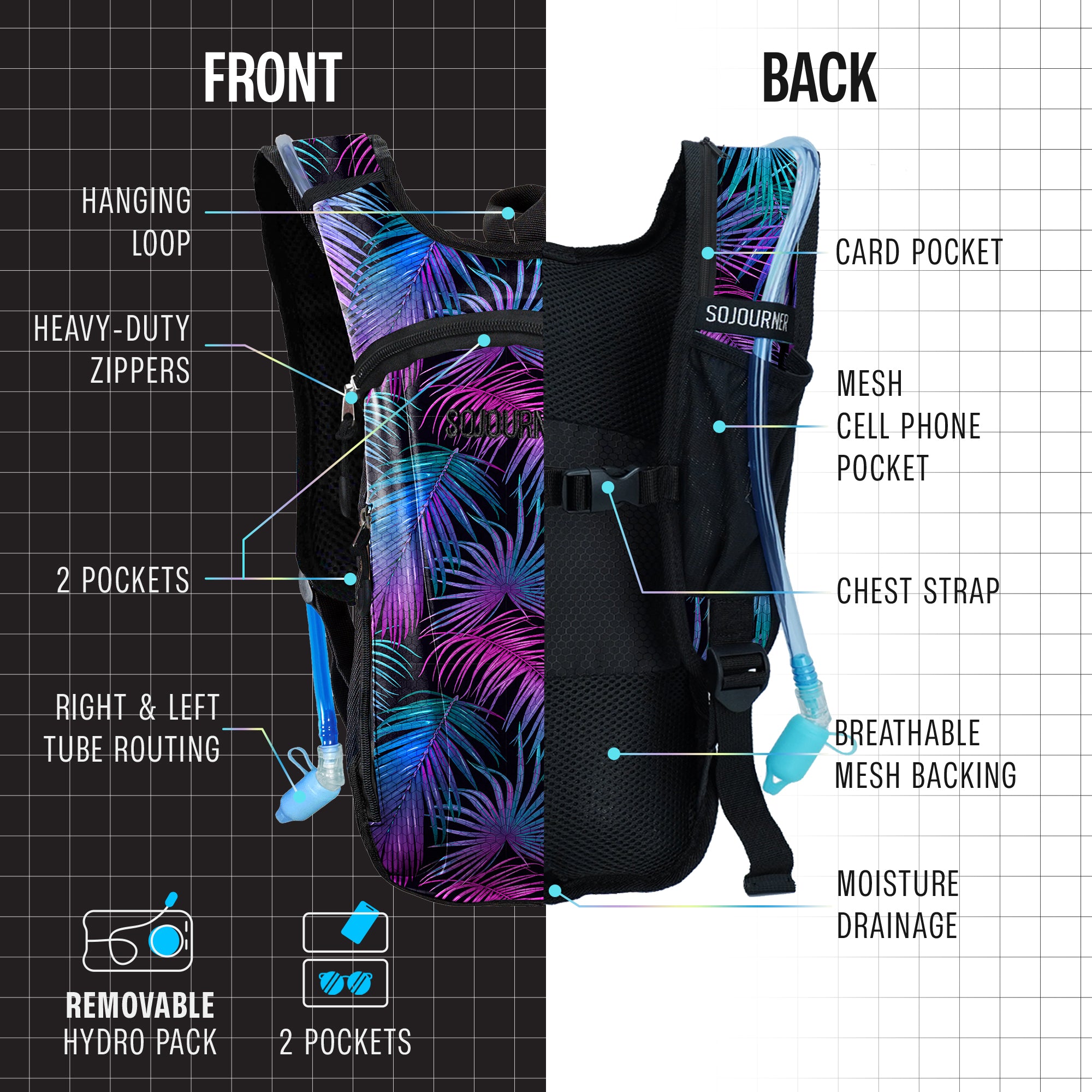 Hydration Pack Backpack (Small) - SoJourner Bags