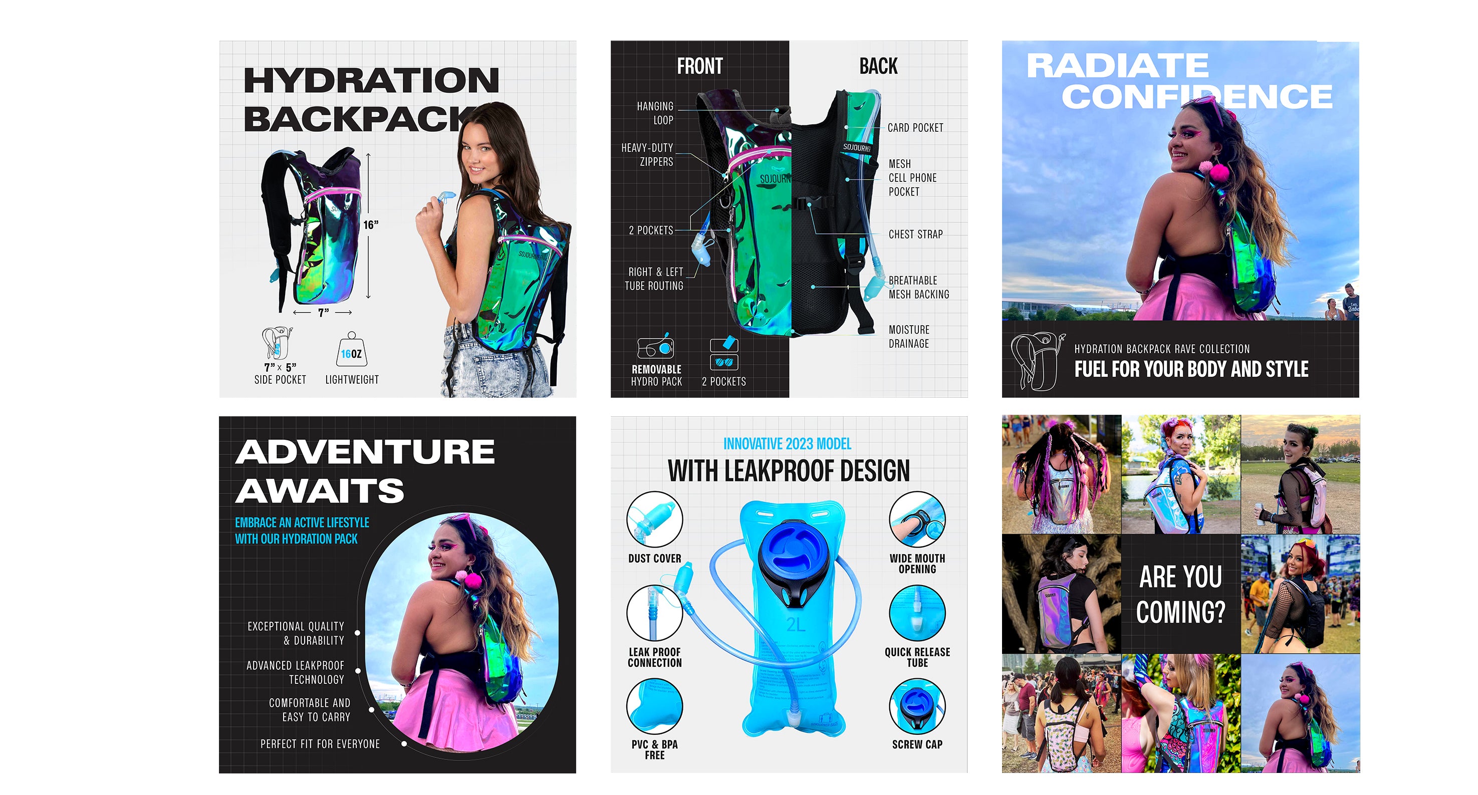 Hydration Pack Backpack (Small) - SoJourner Bags