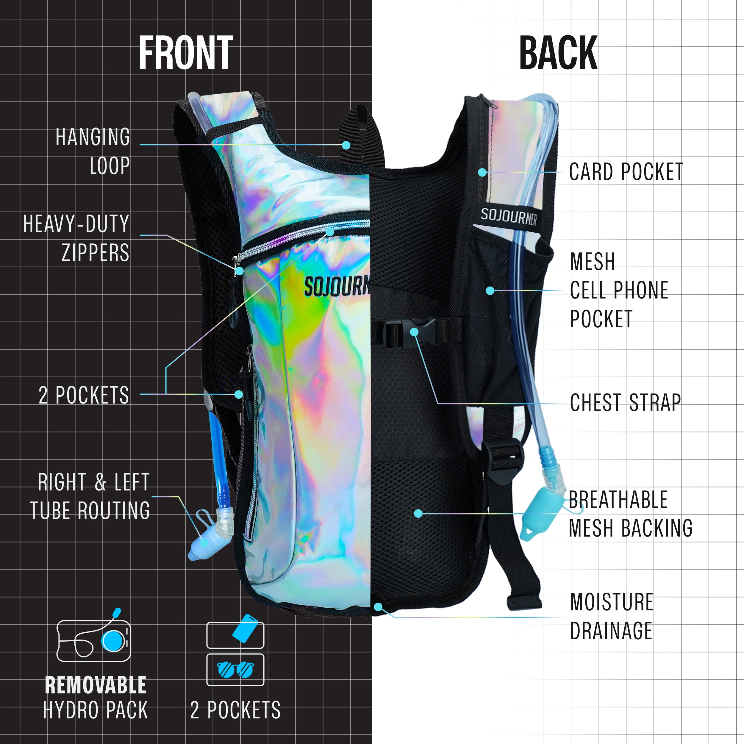 Hydration Pack Backpack (Small) - SoJourner Bags