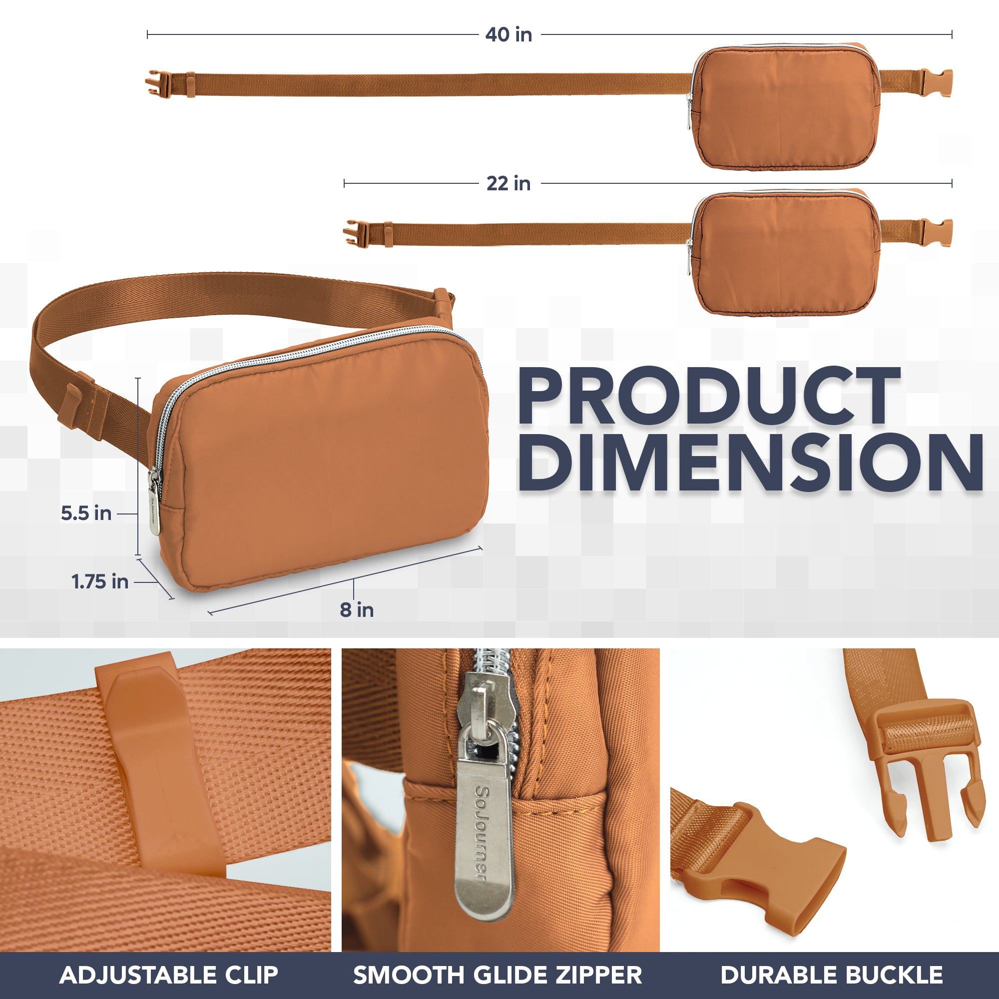 Fanny Pack (1 Pocket) - SoJourner Bags