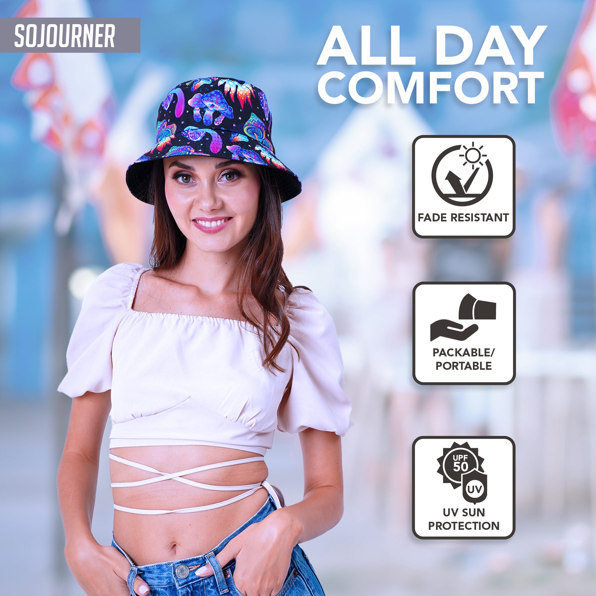 Rave Bucket Hat - SoJourner Bags