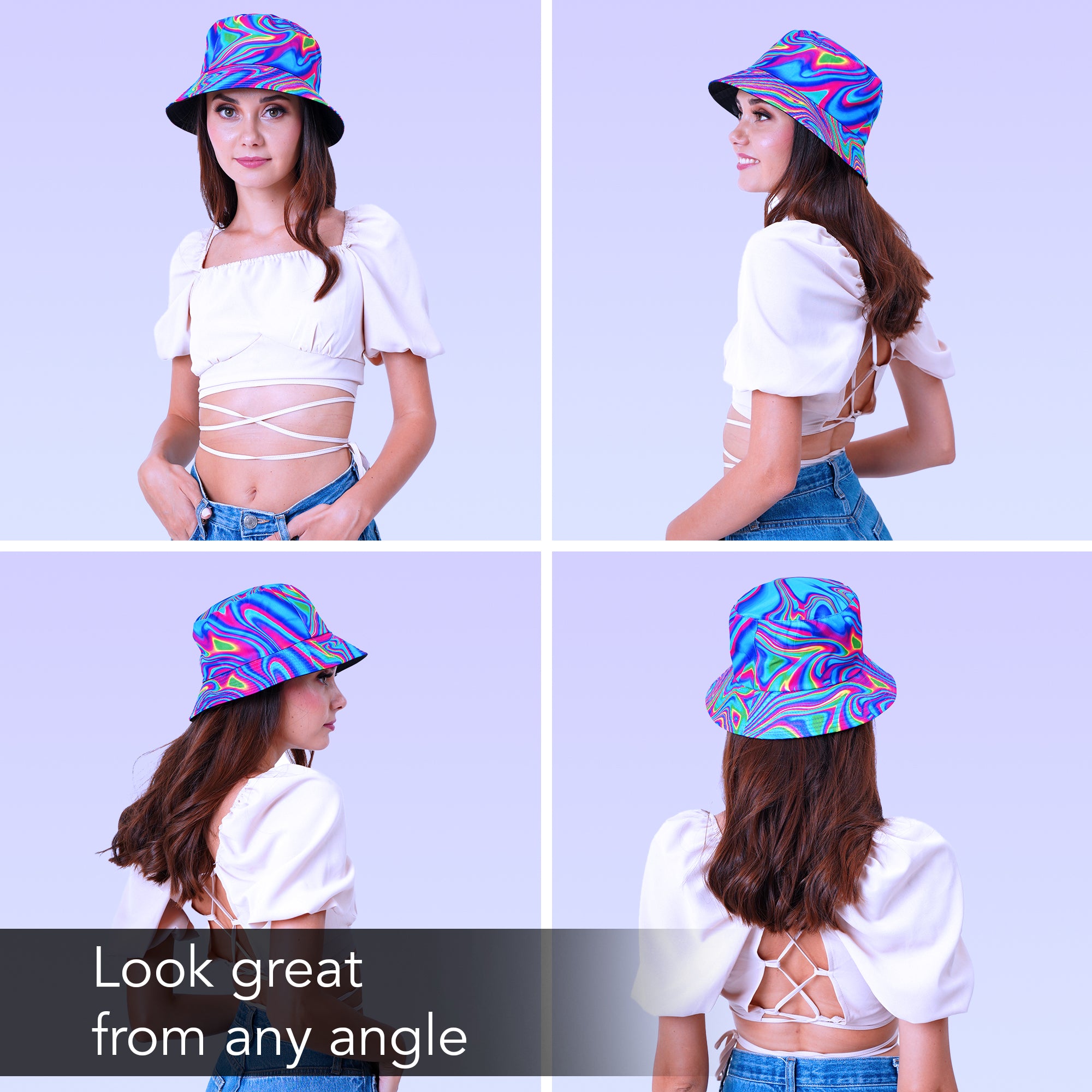 Rave Bucket Hat for Women & Men - Psychedelic - SoJourner Bags