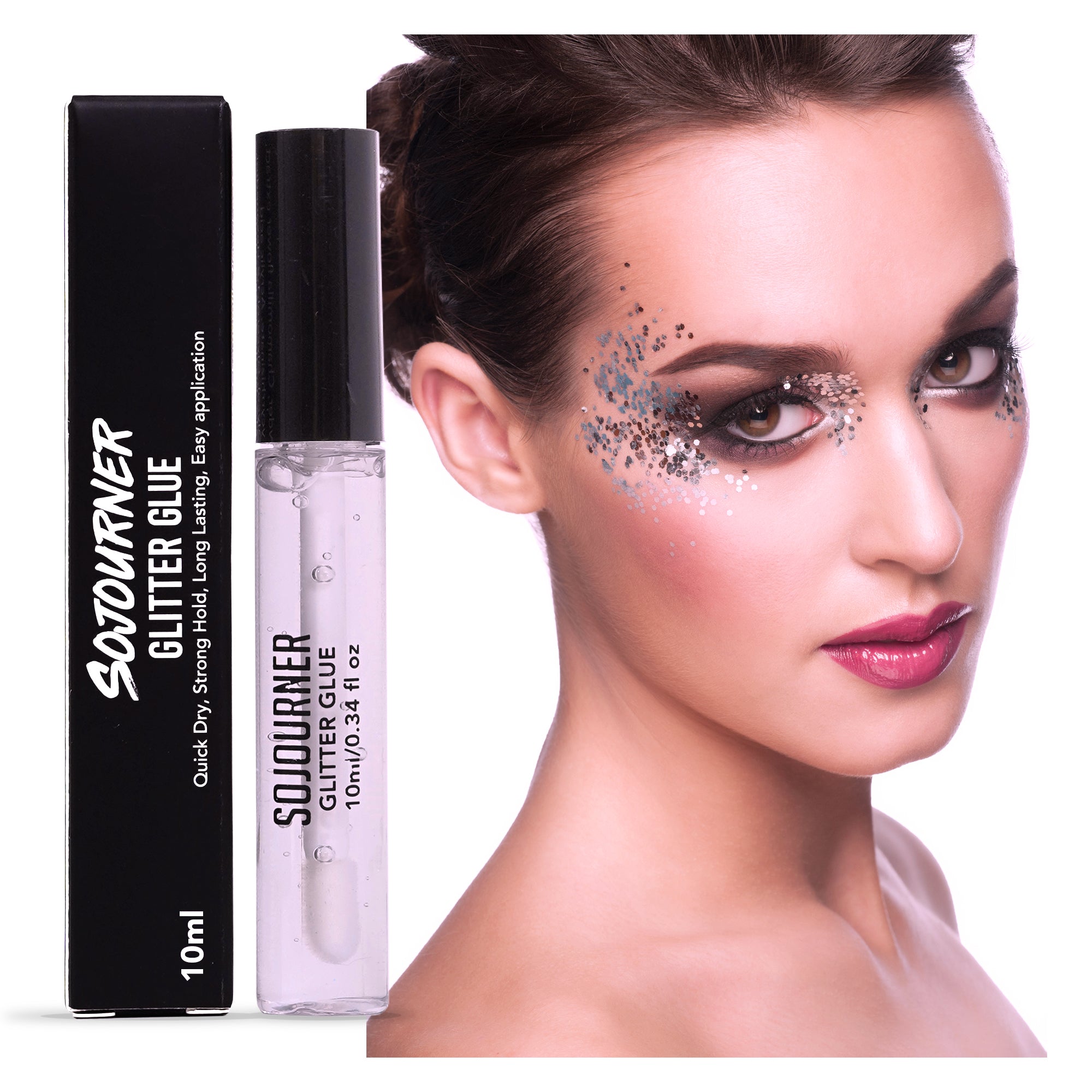 Glitter Glue - Glitter Body Glue & Face Glue - Face Glitter Makeup Primer for Eye, Face, Skin, Body Adhesive