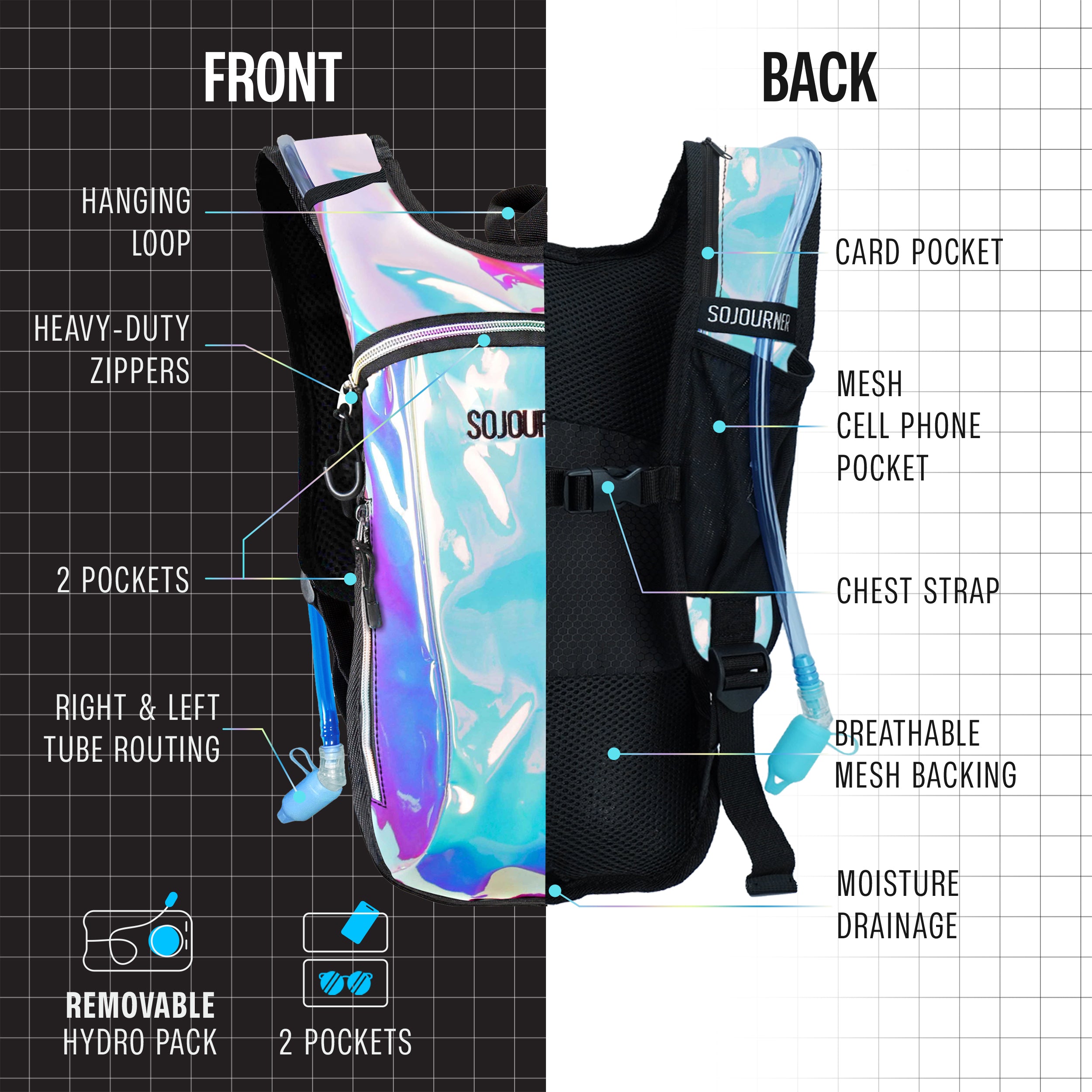 Hydration Pack Backpack (Small) - SoJourner Bags