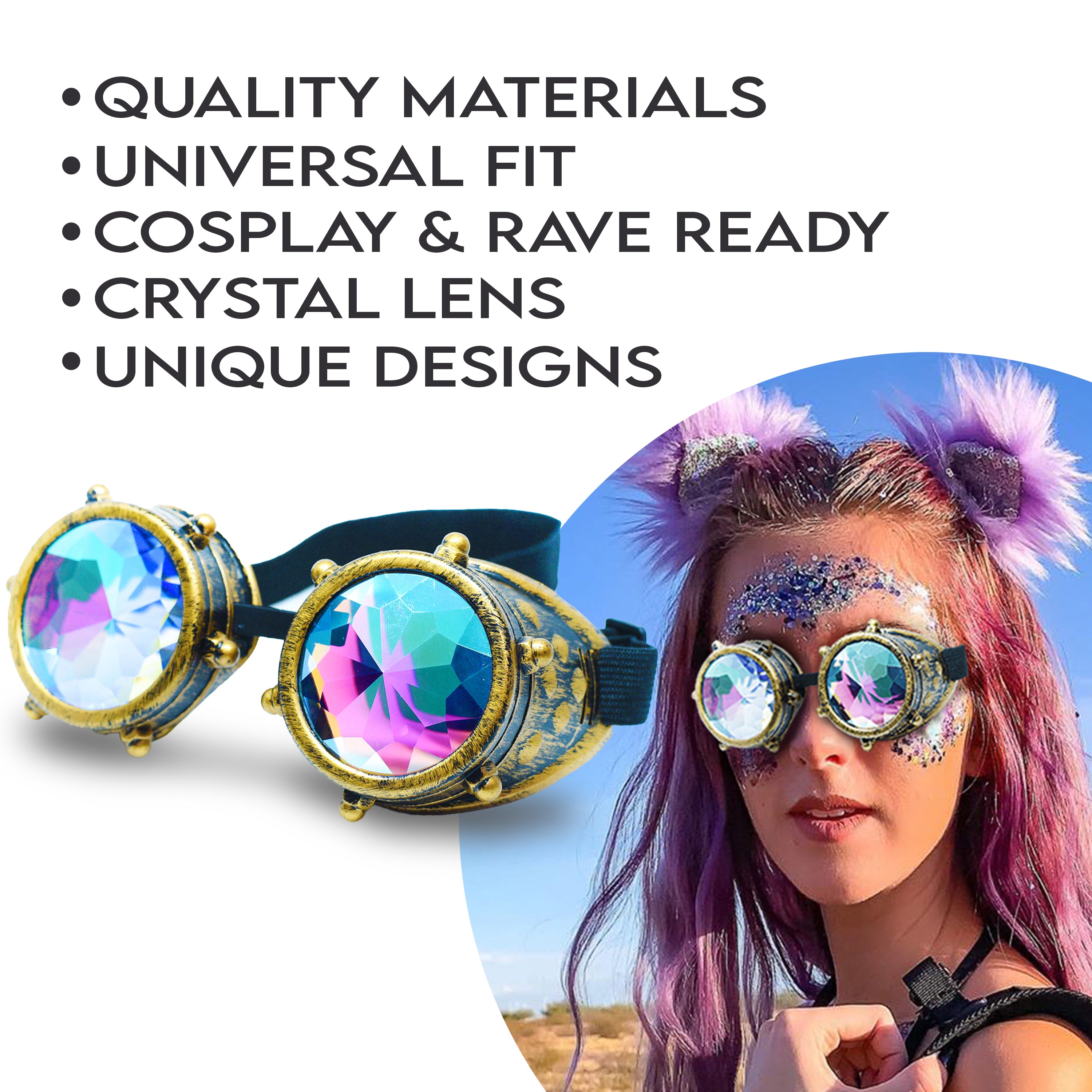 Steampunk Goggles and Kaleidoscope Glasses - SoJourner Bags
