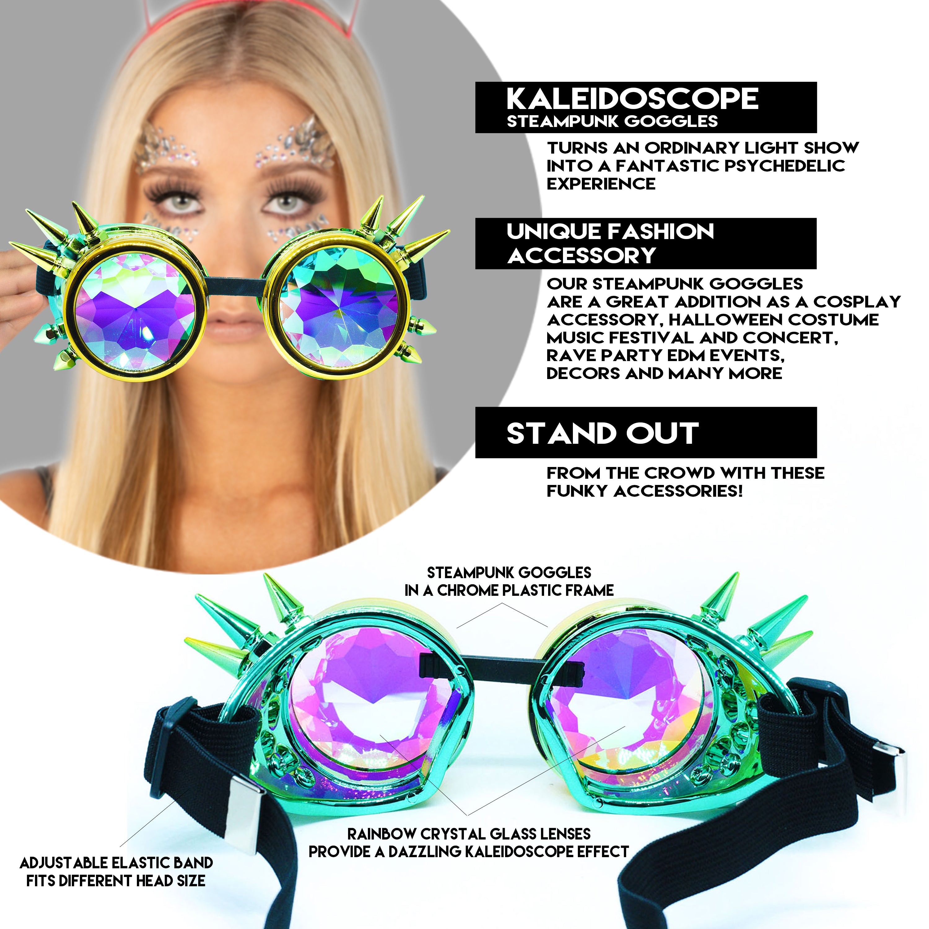 Steampunk Goggles and Kaleidoscope Glasses - SoJourner Bags