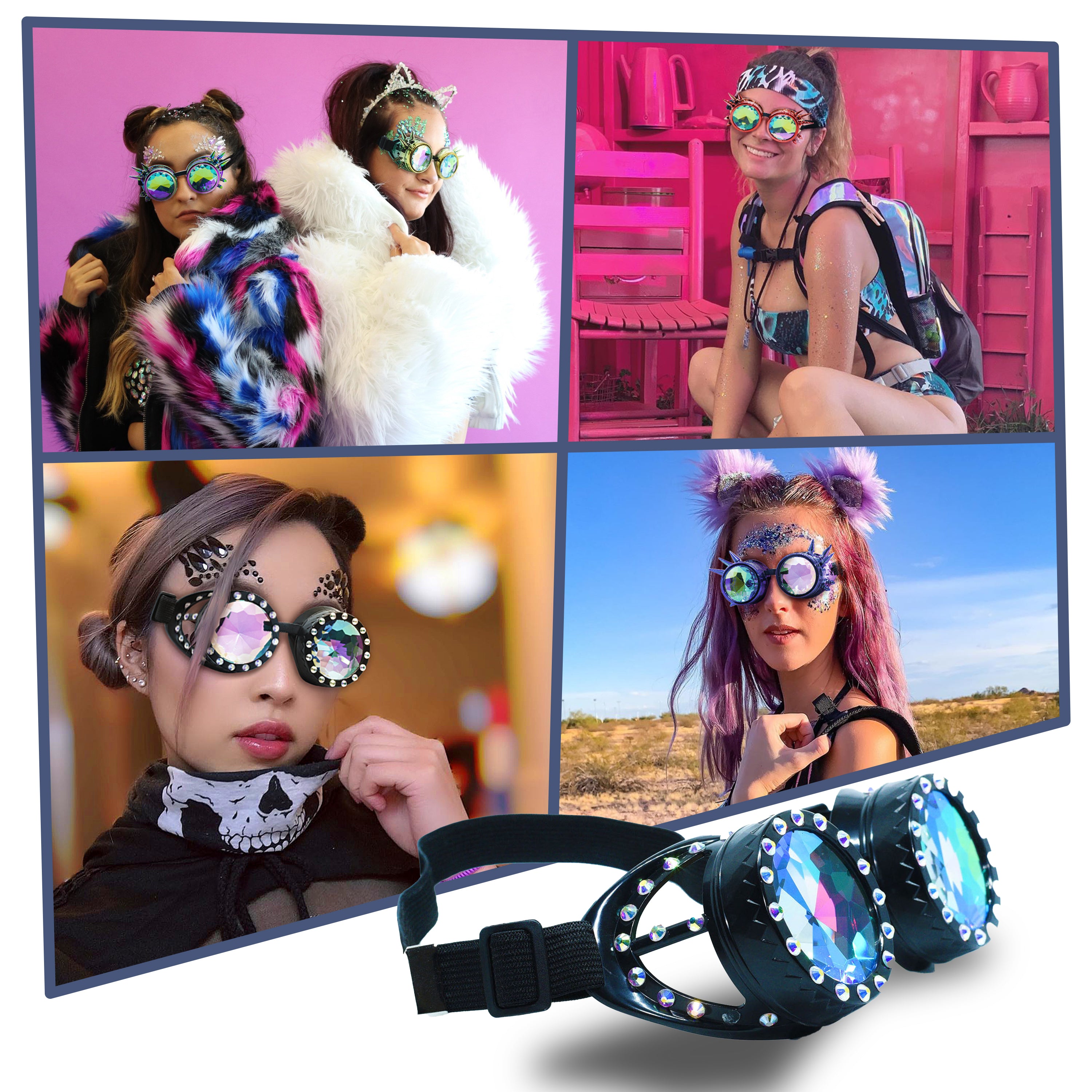 Steampunk Goggles and Kaleidoscope Glasses - SoJourner Bags