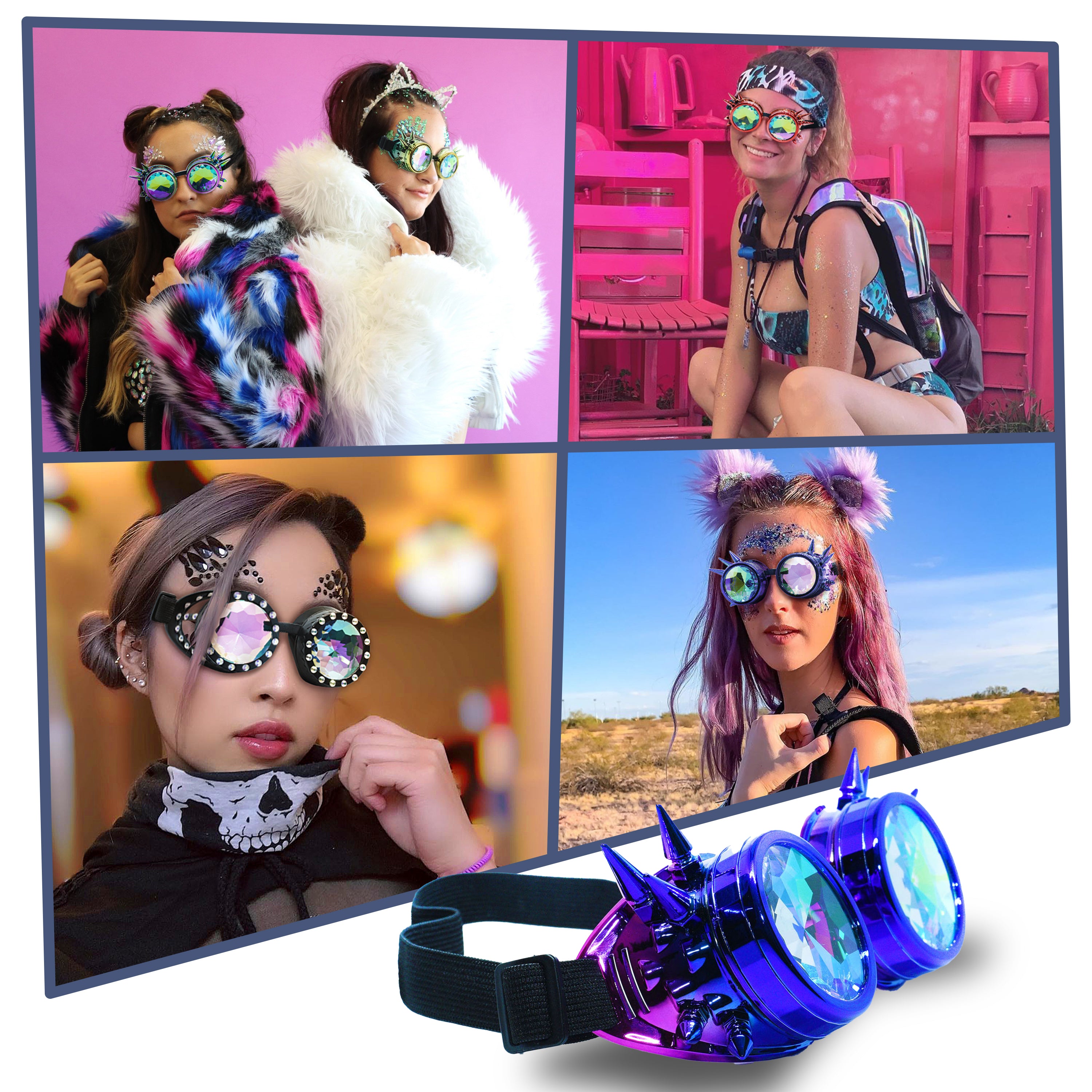 Steampunk Goggles and Kaleidoscope Glasses - SoJourner Bags