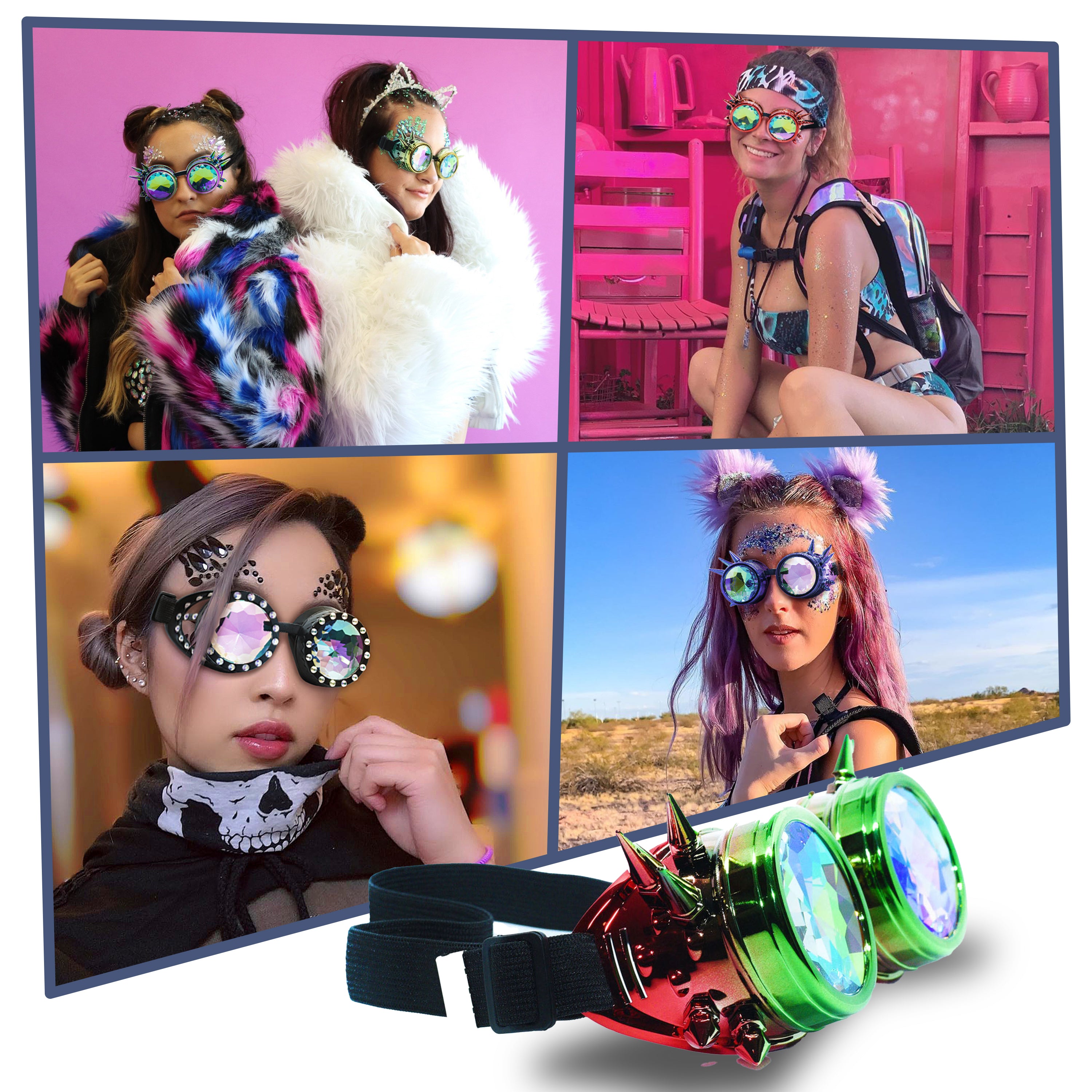 Steampunk Goggles and Kaleidoscope Glasses - SoJourner Bags