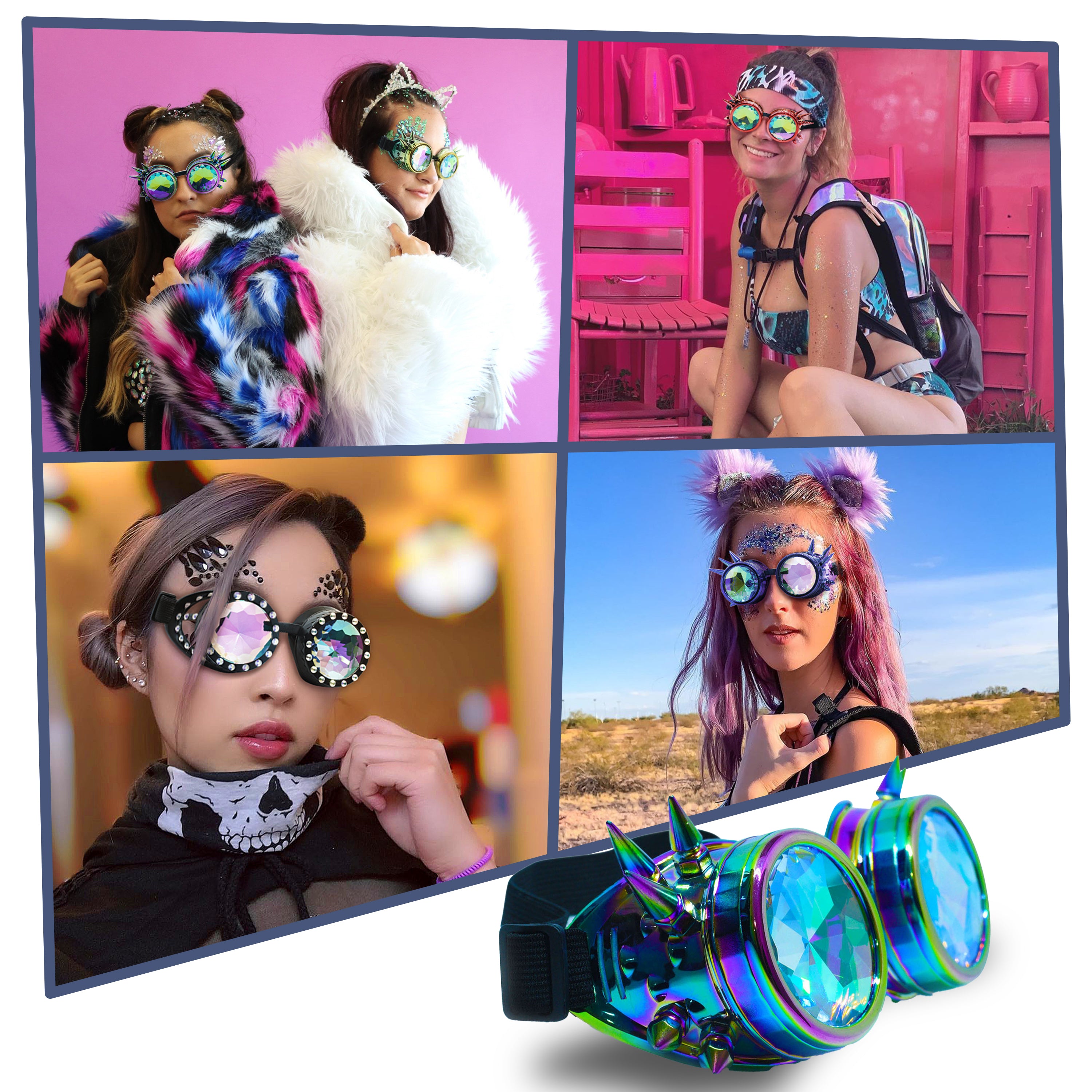 Steampunk Goggles and Kaleidoscope Glasses - SoJourner Bags
