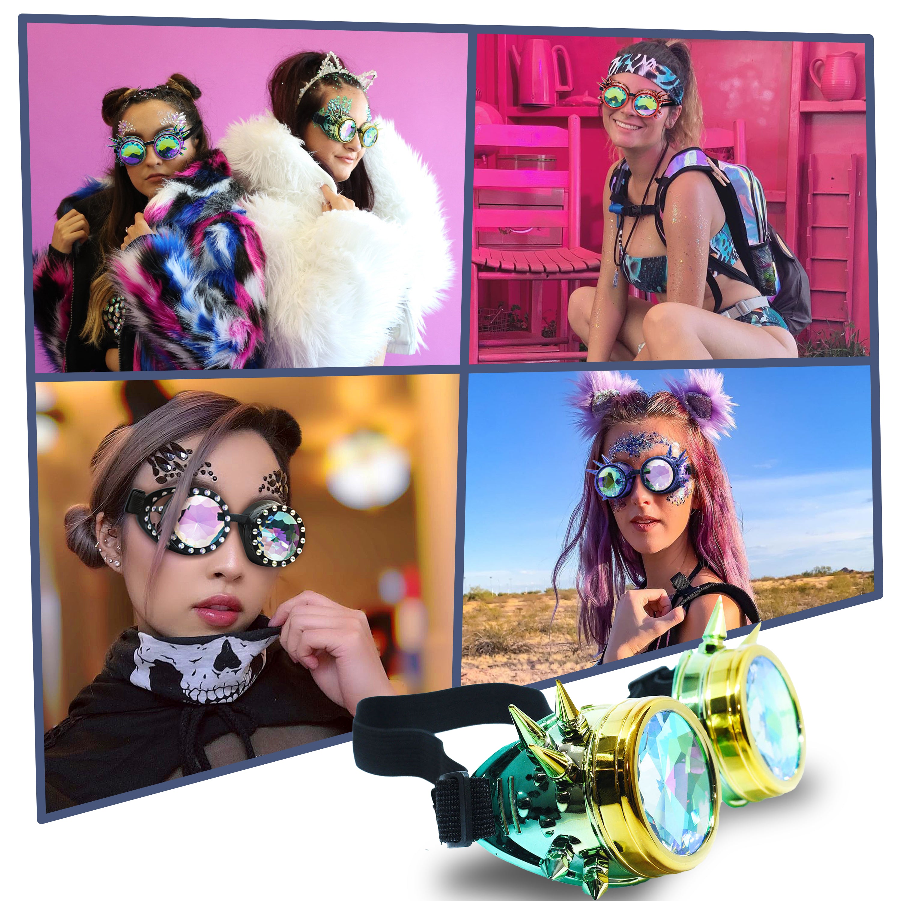 Steampunk Goggles and Kaleidoscope Glasses - SoJourner Bags