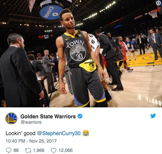 Steph Curry Joins the Fanny Pack Crew