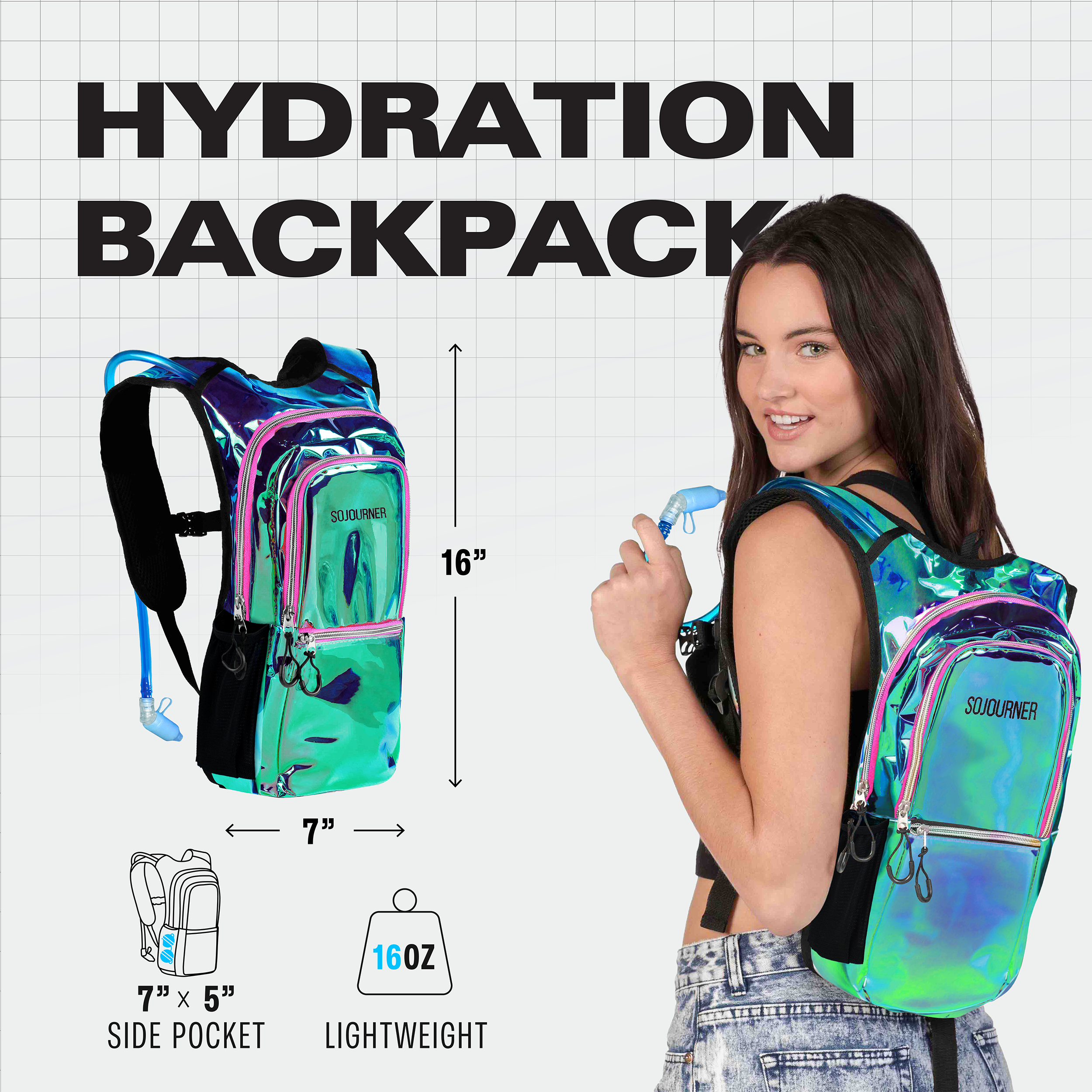 Hydration Pack Backpack (Medium) - SoJourner Bags